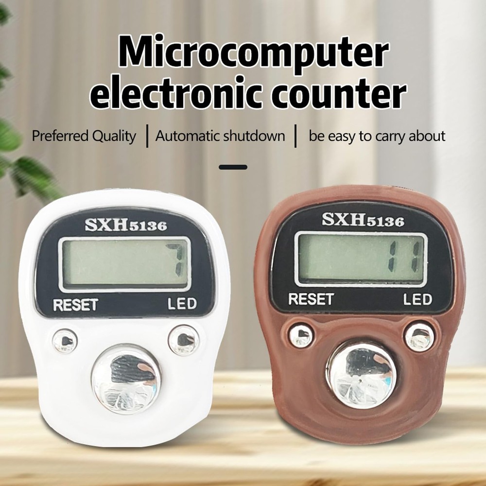 5 Pack Electronic Finger Counter, 5 Digit LCD Electronic Digital Display, Han...