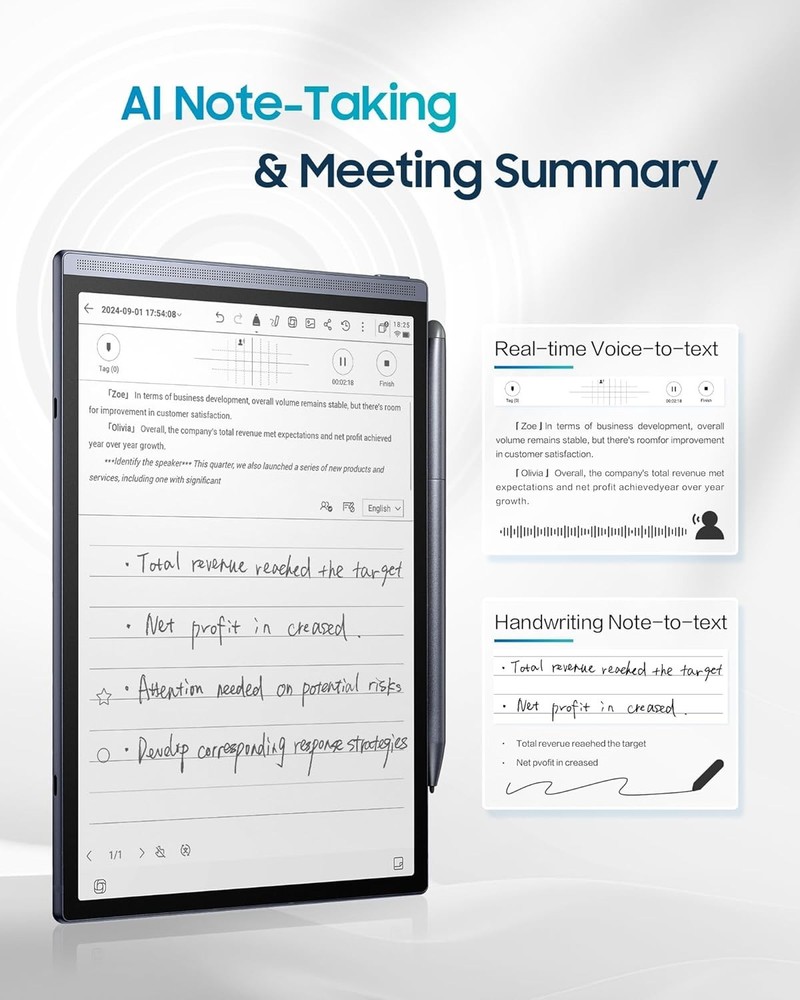 iFLYTEK AINOTE Air 2 Bundles 8.2" AI Note-Taking Tablet Writing Tablets Notebook