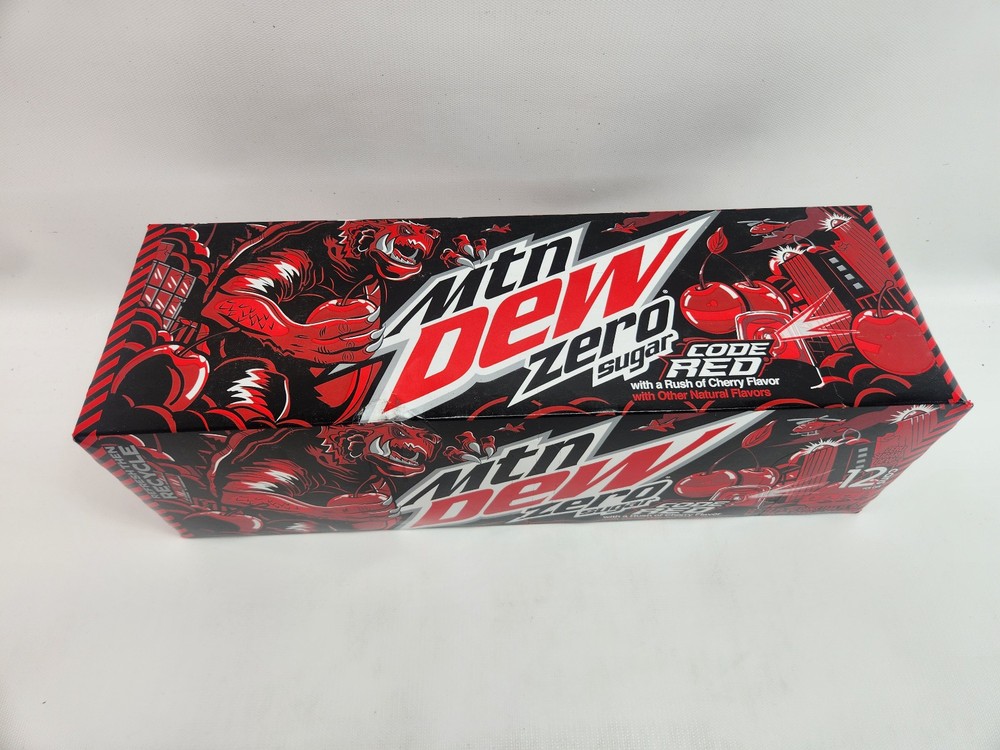 12 Pack Mountain Dew Code Red Zero Sugar - Cherry Flavor - Retired Packaging