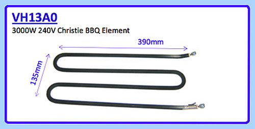 3000W 240V CHRISTIE BBQ ELEMENT VH13A0  9510 VH13A000 95109510,VH13A000