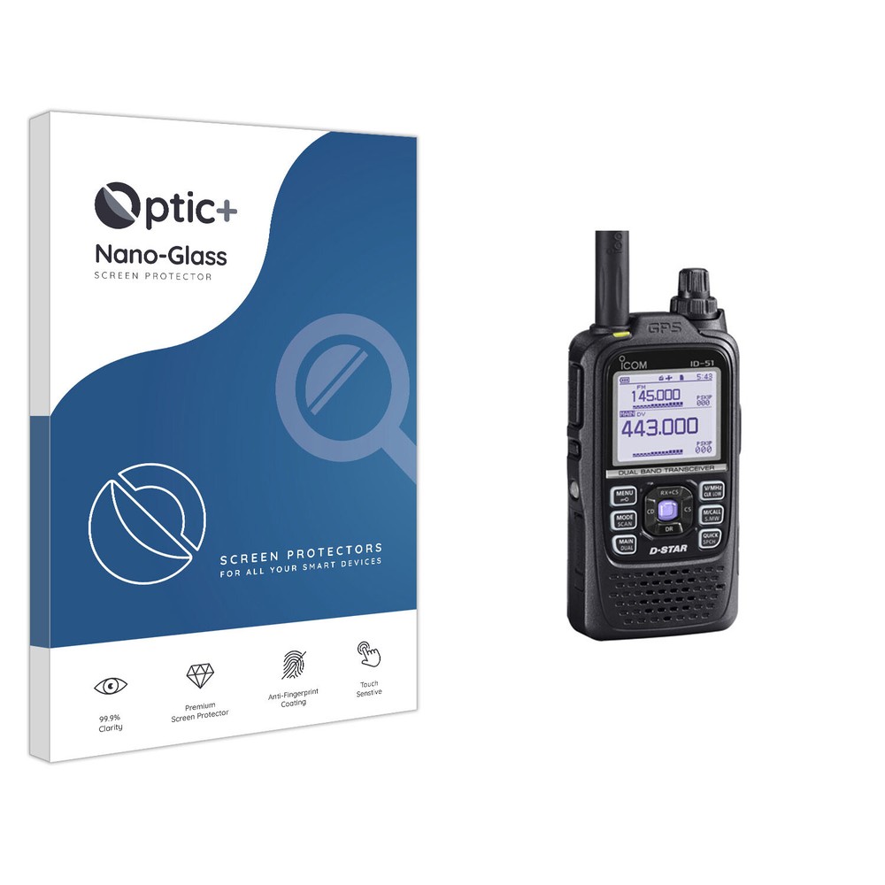 Optic+ Nano Glass Screen Protector for Icom ID-51