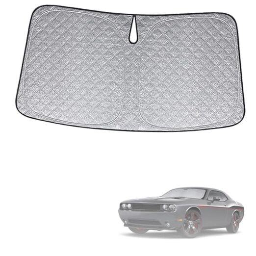 6 Layers Custom Fit Windshield Sun Shade for 2008-2023 Dodge Challenger
