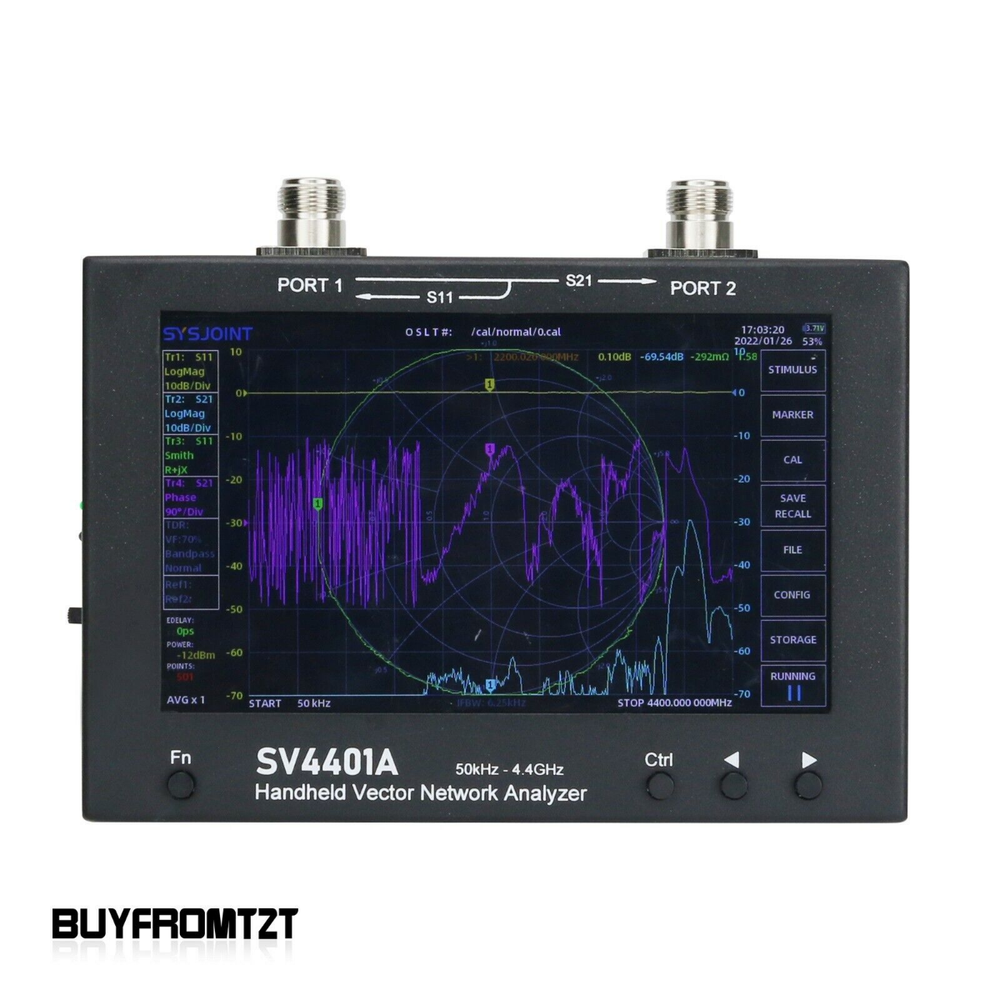 SV4401A 50KHz-4.4GHz VNA Analyzer Vector Network Analyzer 100DB Dynamic
