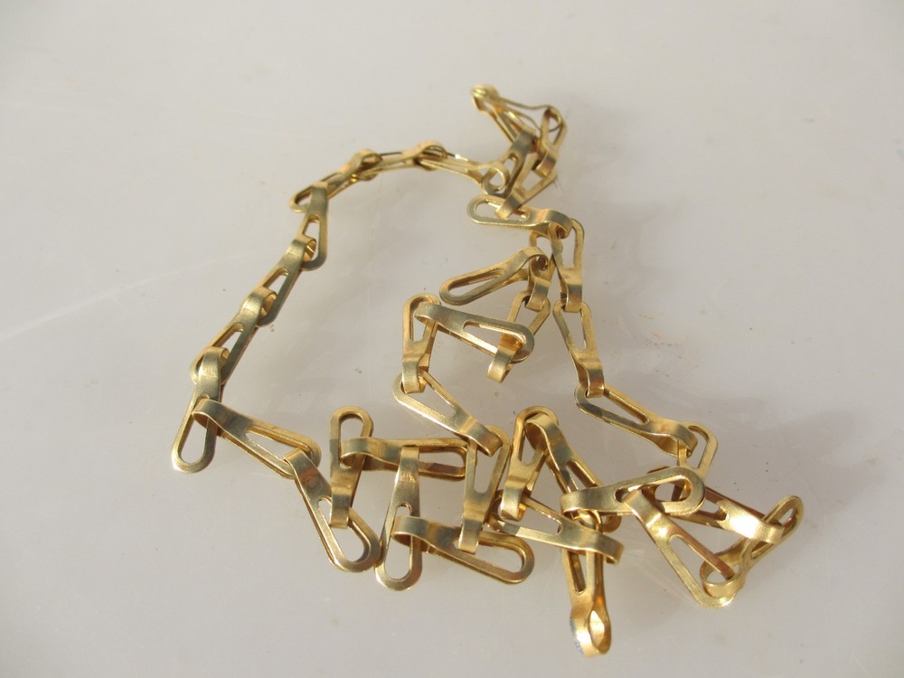 Original Vintage Brass Lighting Chain Hanger Loop Chandelier Light Pull 56cm