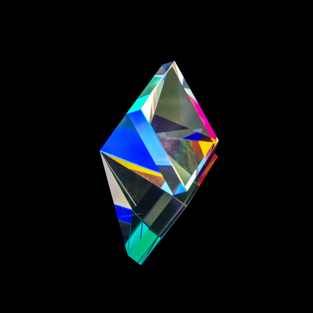 Rainbow Optical Glass Crystal Pyramid Prism Cube Prism for Decorative Education