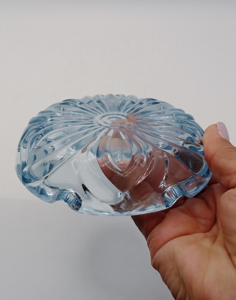 Vintage 5" Round Ashtray Caprice Moonlight Blue