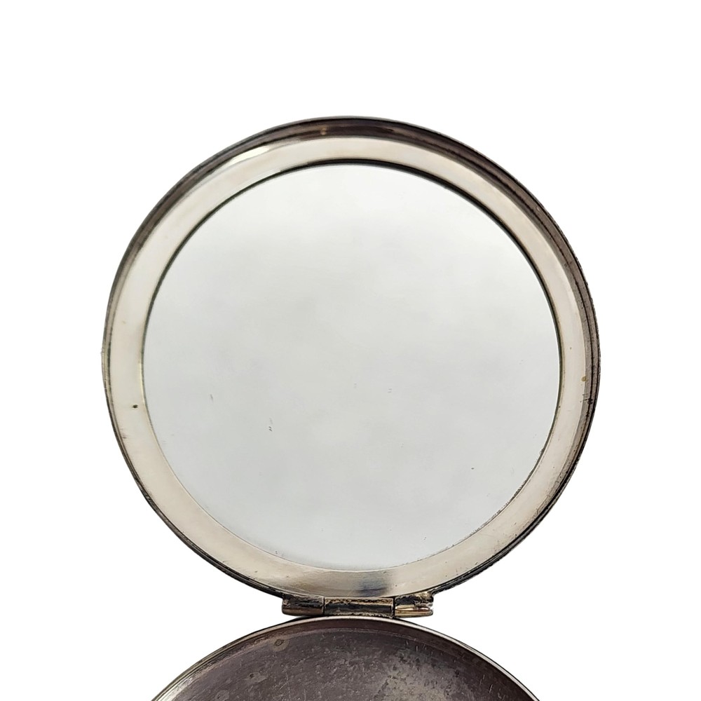 R Blackinton Co Sterling Silver Round Mirror Compact #15045