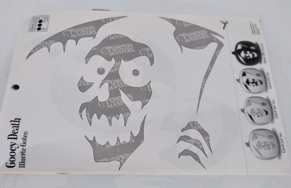 Pumpkin Masters Carving Kit Pattern Book & Pumpkin Pro Stencils & LED Light