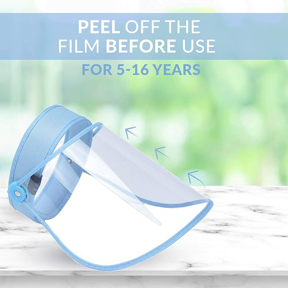 2 pack Reusable Face Shield Adjustable Flip Up Visor Whole Face Clear Dust Visor