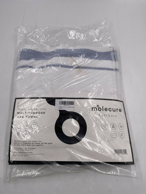 MOLECURE SOFT CARE MULTIPURPOSE USE TOWEL WHITE/BLUE PACK OF 5