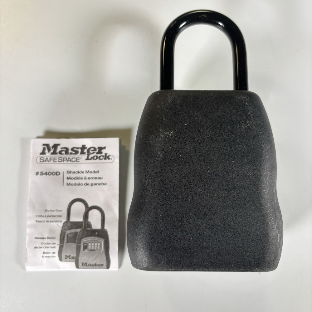 Master Lock 5400D Portable Combination Lock Box - Black
