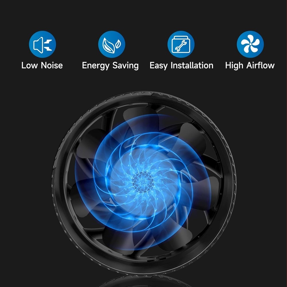 Efficient 4" Hydroponics Ventilation: Duct Fan, Carbon Filter, Speed Control