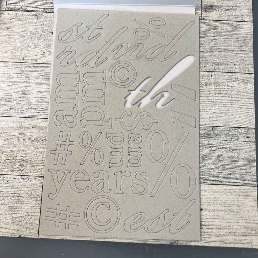 Basic Grey Chipboard Numberpilw Cardboard Cutout numbers