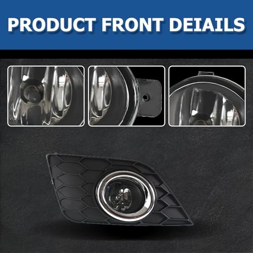 Fog Lights Assembly Replacement for Sentra 2016-2019 with Bulbs Harness