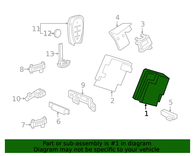 Genuine GM Keyless Entry Control Module 13523223