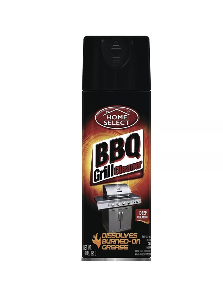 BARBECUE BBQ GRILL CLEANER SPRAY GREASE DISSOLVES BURNED-ON 12 oz