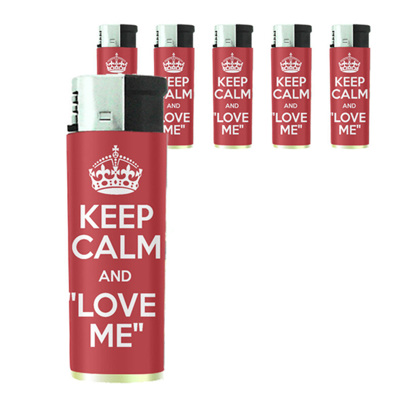 Keep Calm D4 Set of 5 Electronic Butane Lighter