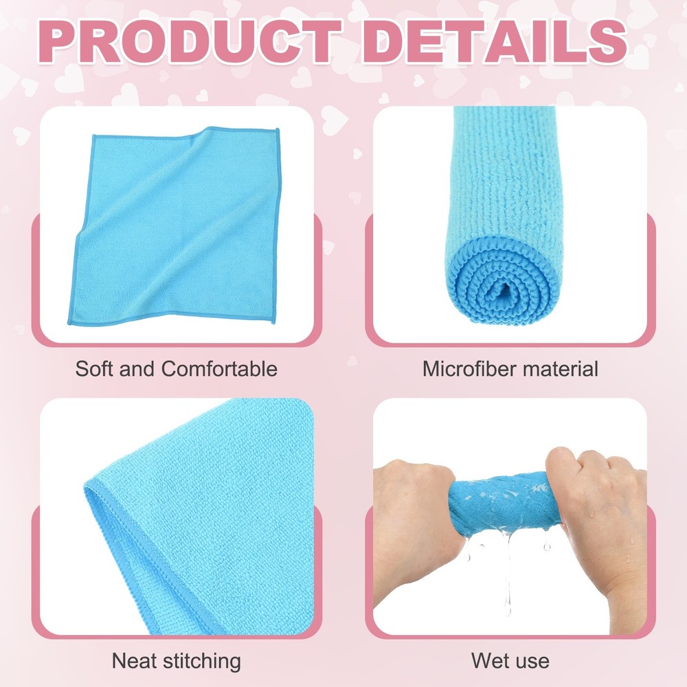 10 pcs microfiber cleaning cloth, celestial (square), 30x30 cm