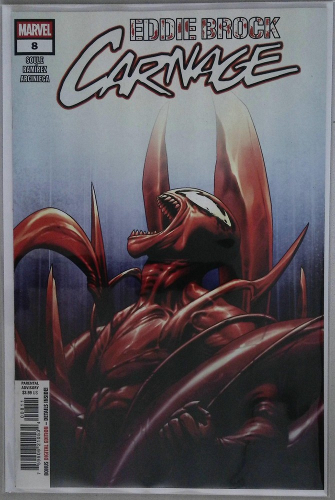 EDDIE BROCK: CARNAGE #8 MAIN COVER VARIANT (MARVEL COMICS 2025) READER COPY