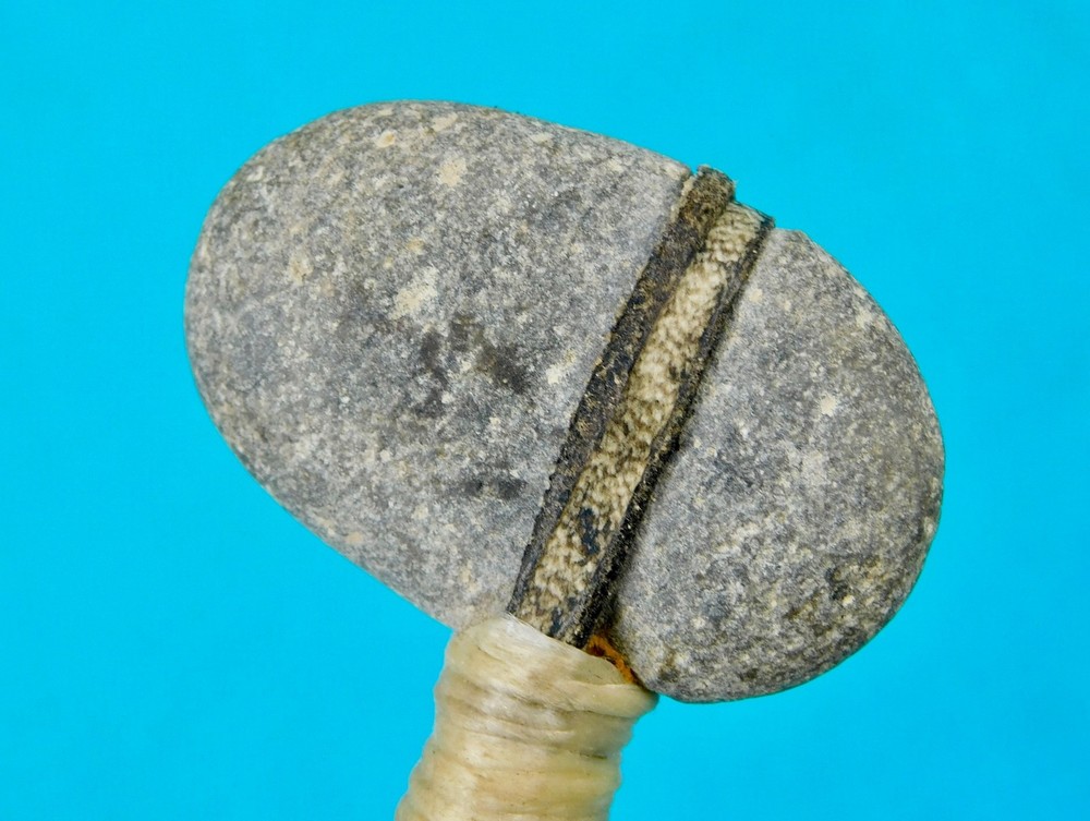 Vintage Custom Made Mini Small Stone Head Axe Hammer