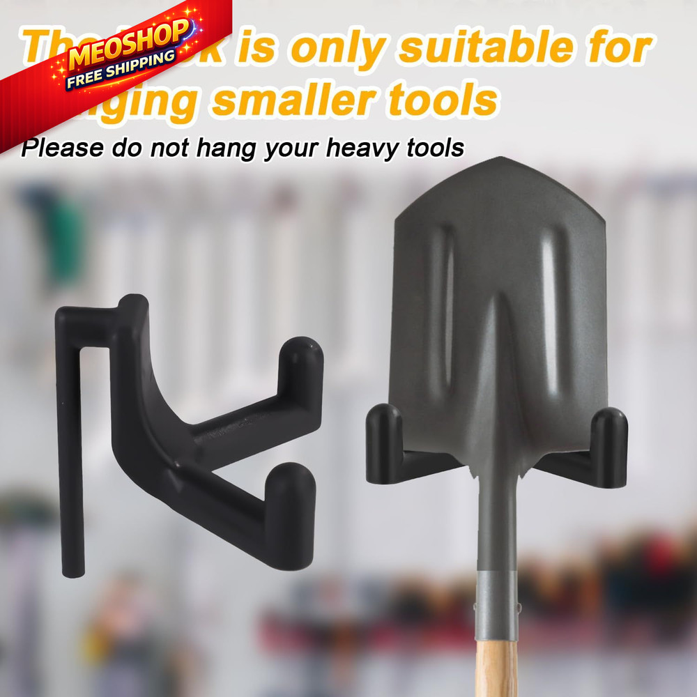 6pcs Shed Organization Hooks, Multi-Purpose Hook Compatible with Black