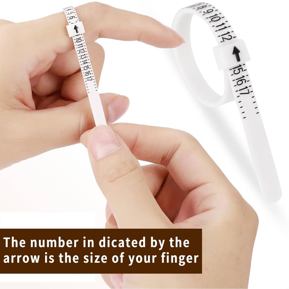 Ring Sizer Measuring Tool,Ring Measurer and Mens Sizer,7pcs White+Black