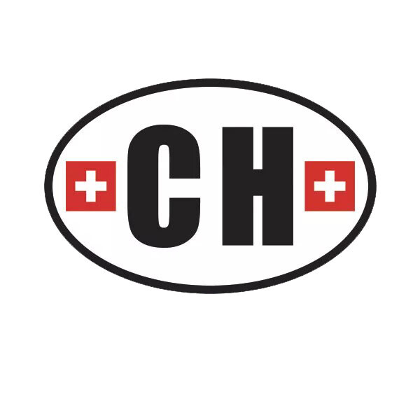 Switzerland Oval Sticker Decal