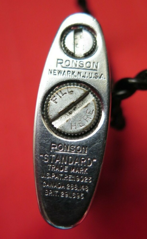 Vintage Ronson Pocket Lighter & Pouch leather