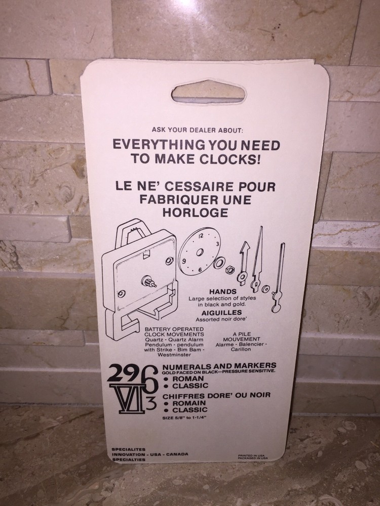 INNOVATION SPECIALTIES GOLD TONE CLOCK HANDS