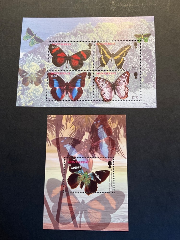 Montserrat Scott #1097-8 never hinged