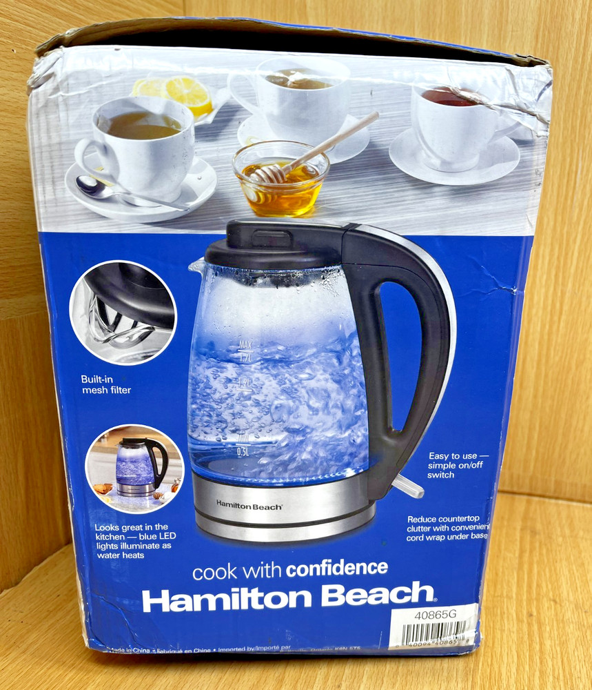 Hamilton Beach 1.7 Liter Illuminated Glass Kettle Model 40869