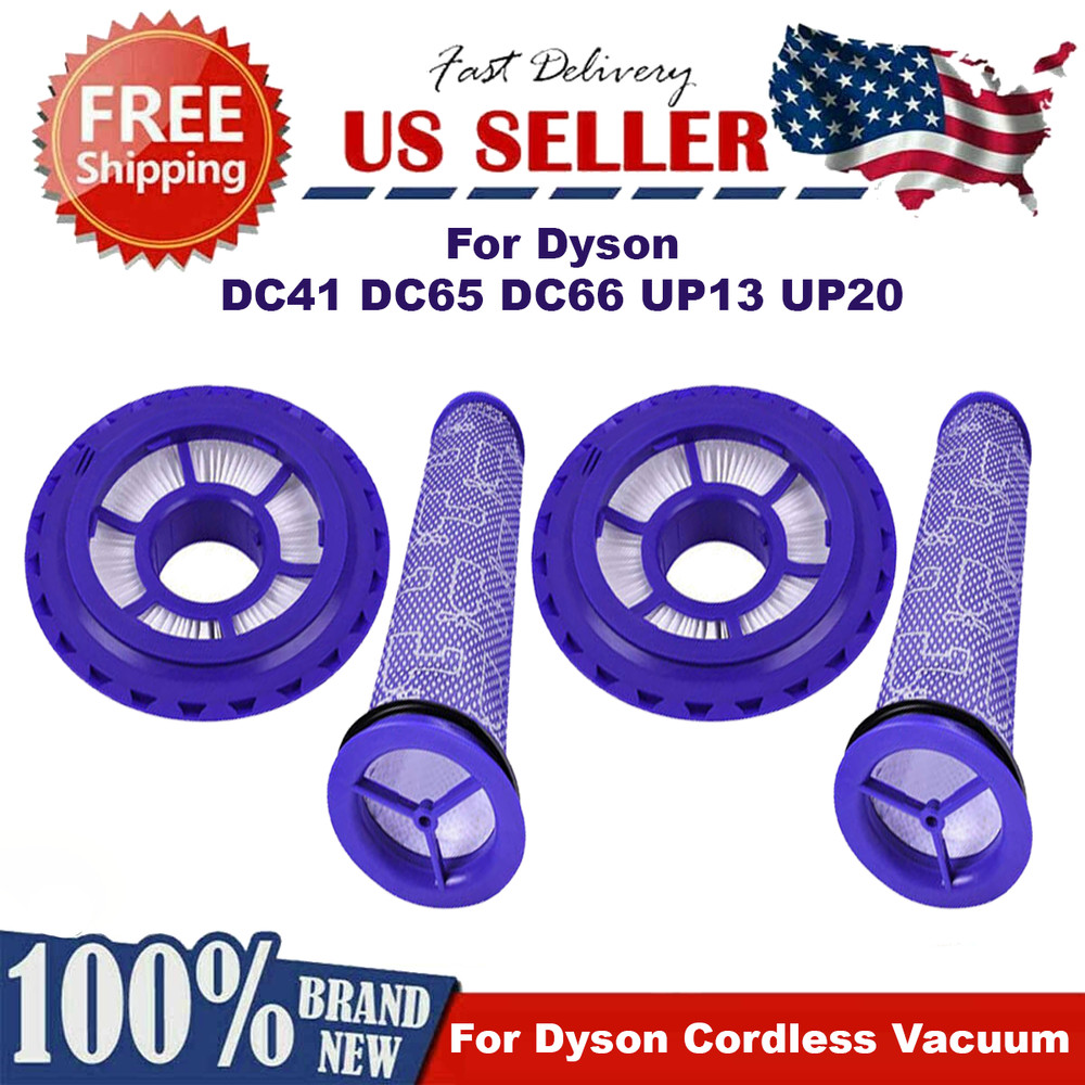 Replacement Pre Post HEPA Washable Filter Kit for Dyson DC41 DC65 DC66 UP13 UP20