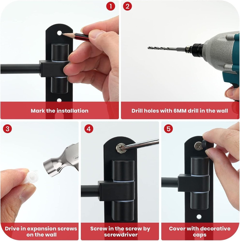 Space-Saving Wall-Mounted Helmet Holder - 180° Rotation for Easy Storage