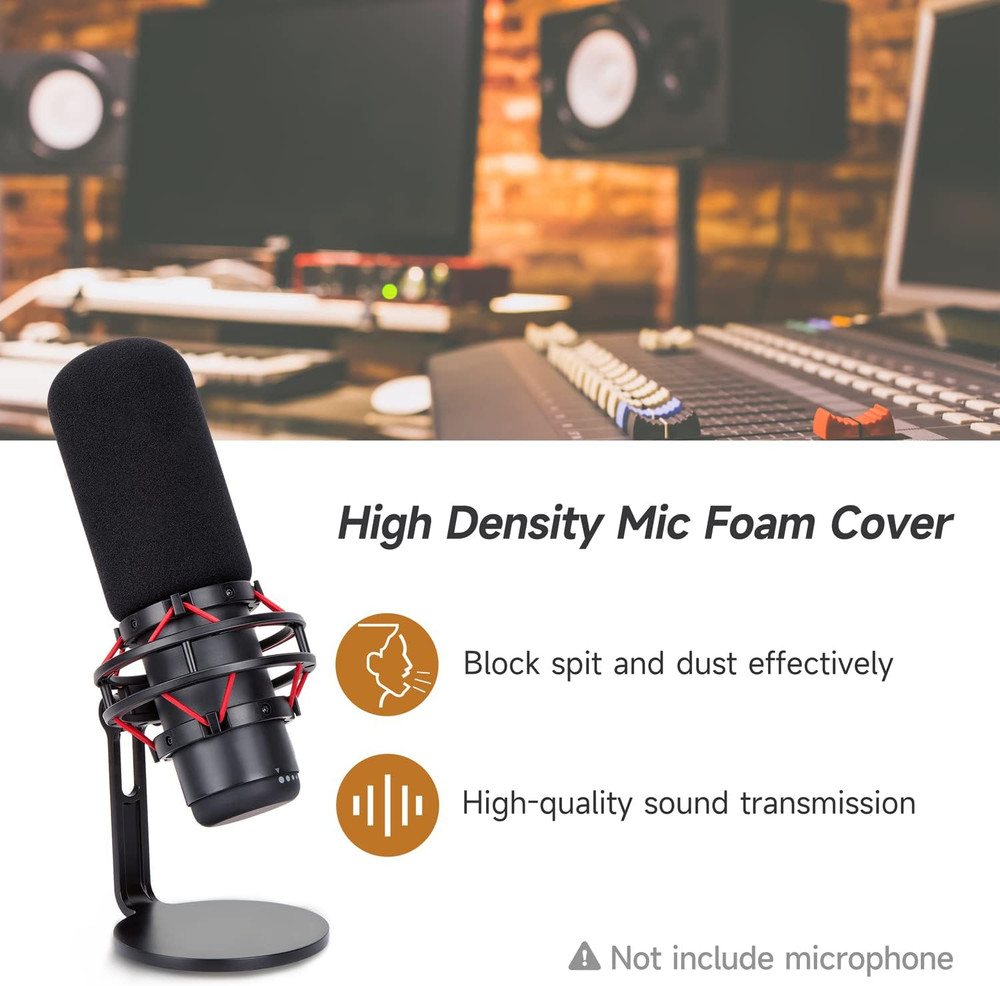 Hyperx Quadcast Windscreen - Microphone Foam Covers Pop Filter Compatible with H