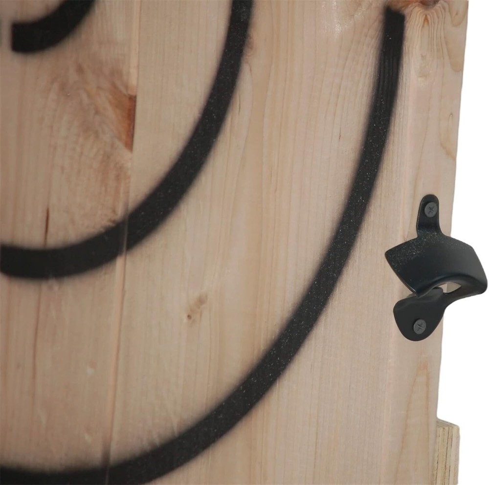 Official Size Rectangular Axe Throwing Target with Hanging Chain and Opener