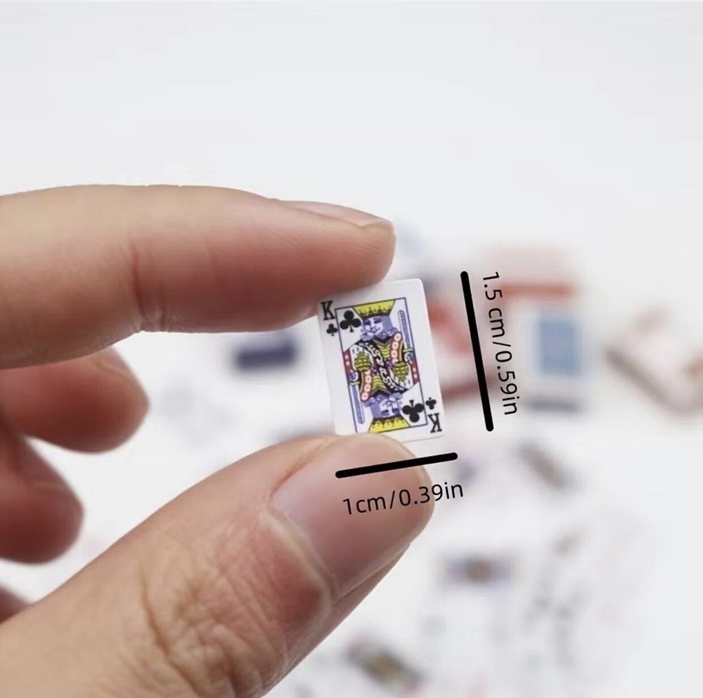Super Mini Playing Cards Miniature Tiny Poker Deck Christmas Stocking Stuffer!