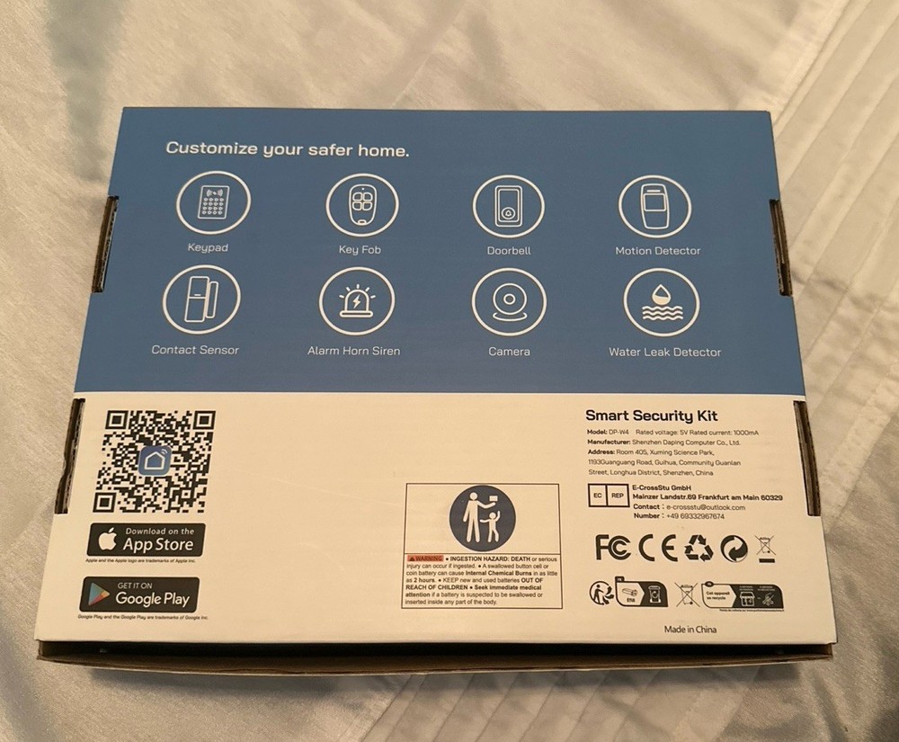 Wireless Home Security System No Monthly Fee 4 Pack Home Security Alarm