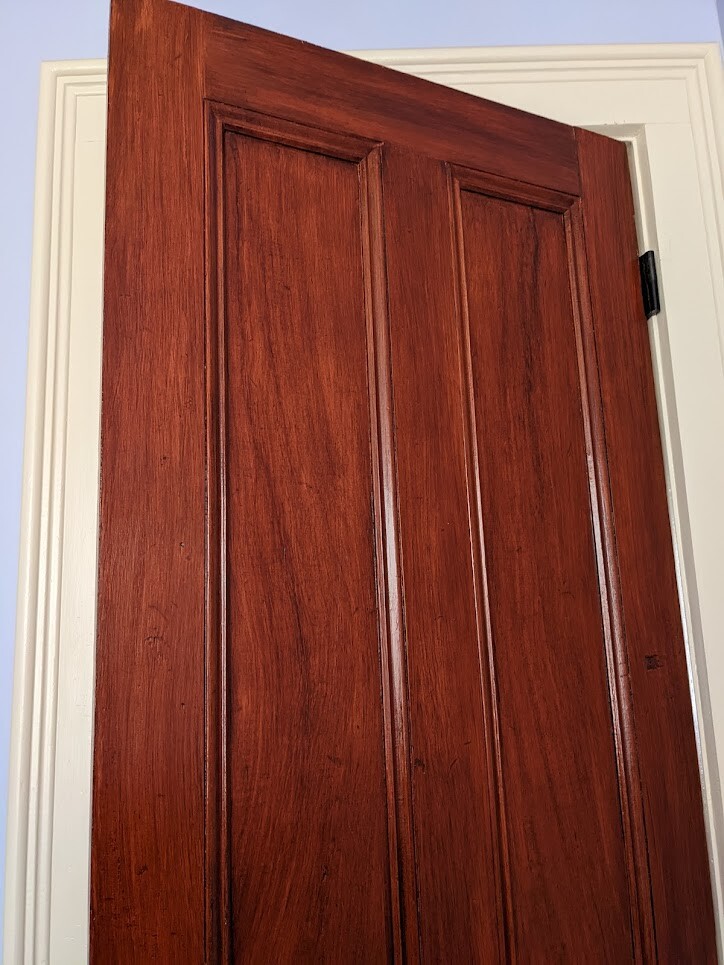Antique Four-Panel Wood Door