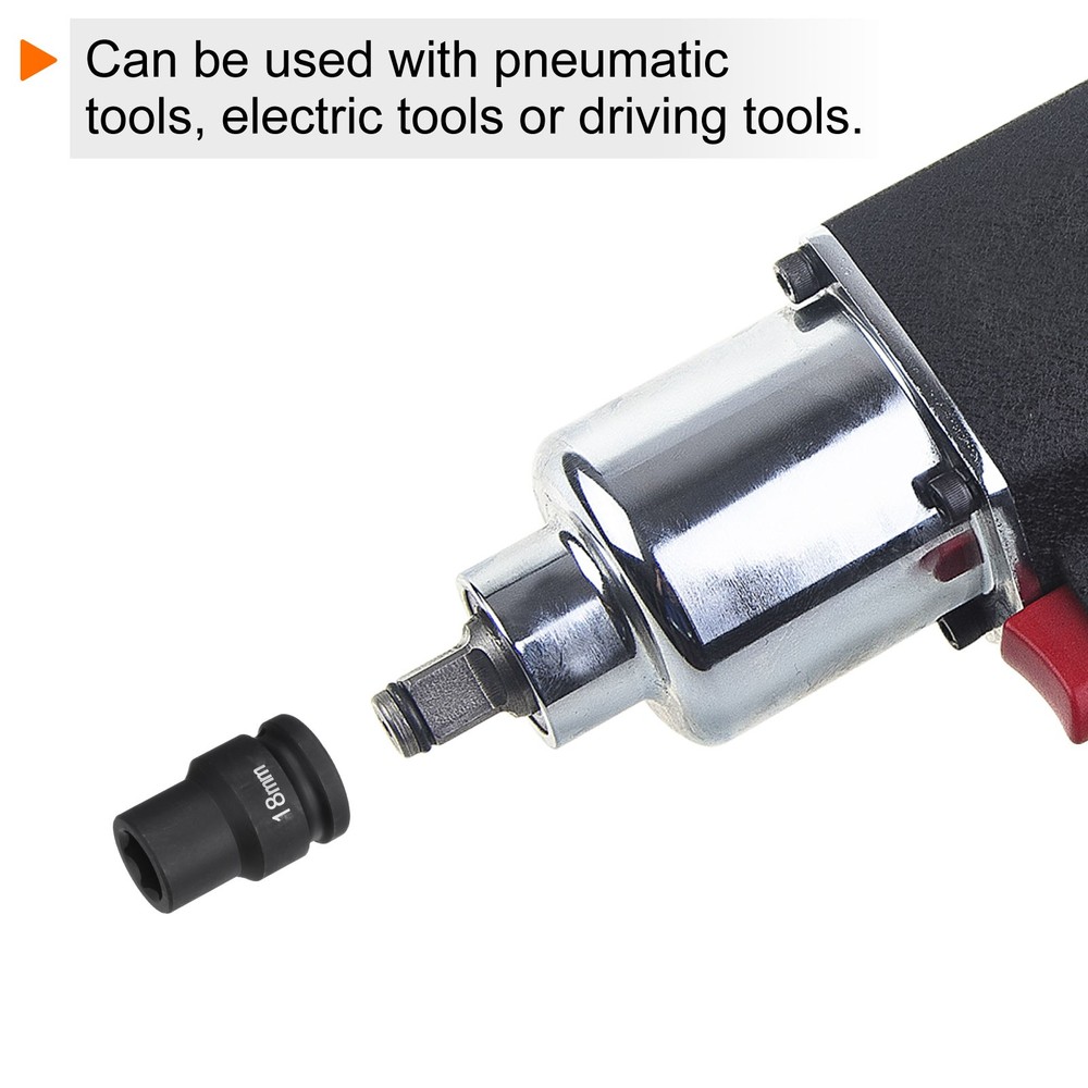 6-Point Impact Socket 3/4" Drive 18mm Metric 40Cr Impact Socket