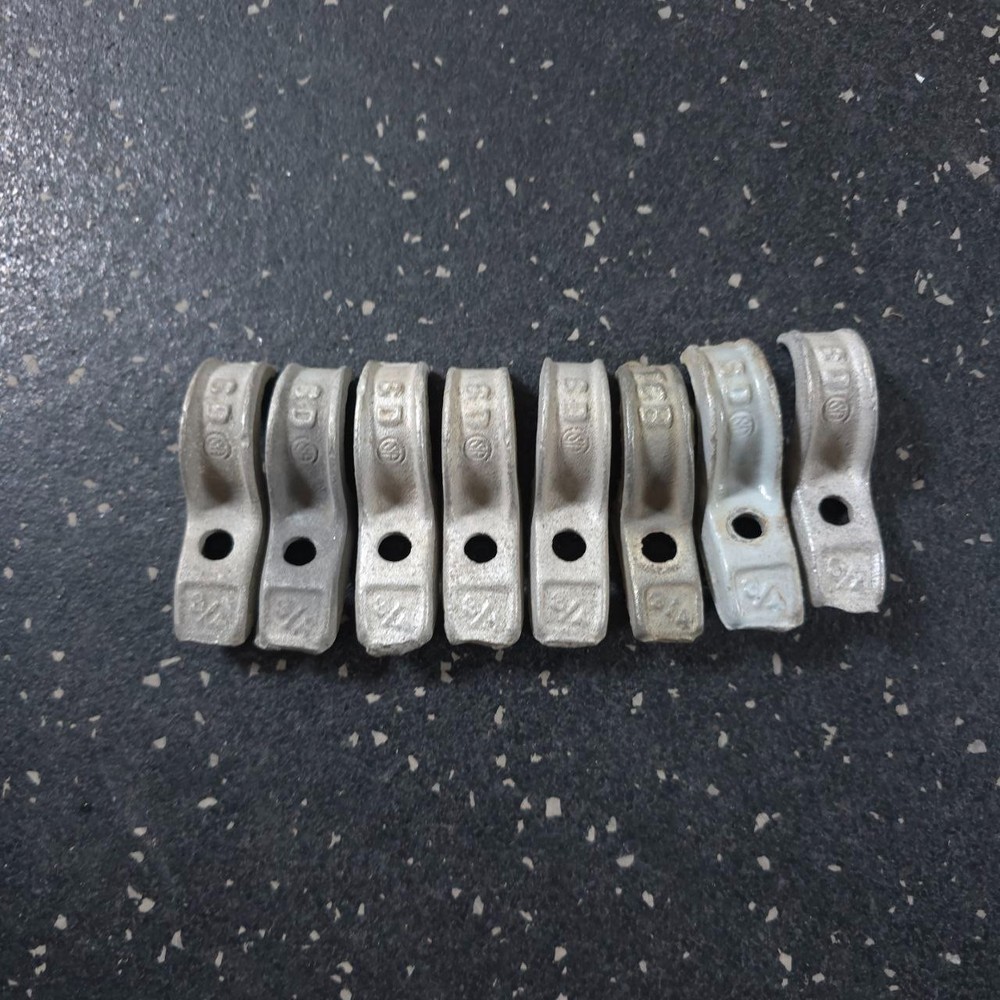 Unbranded Pipe Strap -  3/4" Iron - 1 Hole - (QTY 8) Used
