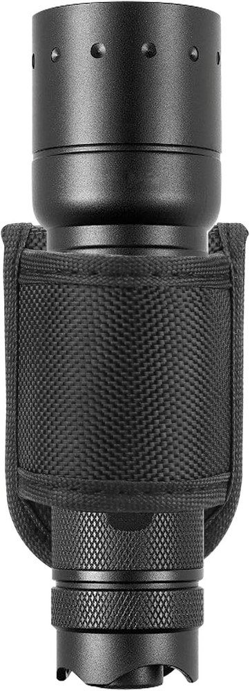 Flashlight Holster for Duty Belt, Open Top D Cell Compact Light Holder Nylon