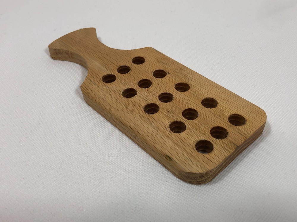 HANDMADE MUZZLELOADER ROUND BALL LOADING BLOCK ~ .45 CAL, 15 ROUNDS ~ VGC