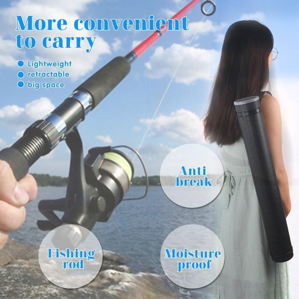Adjustable Document Tube 24.5–40in Waterproof & Light-Resistant with Strap