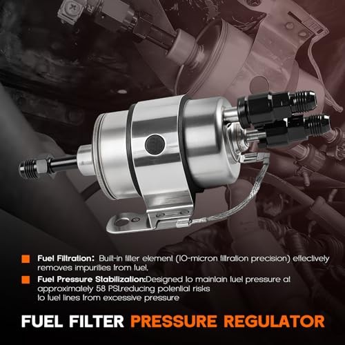 58 PSI Fuel Filter Regulator Kit for LS Engine Swap EFI Conversion,Compatible