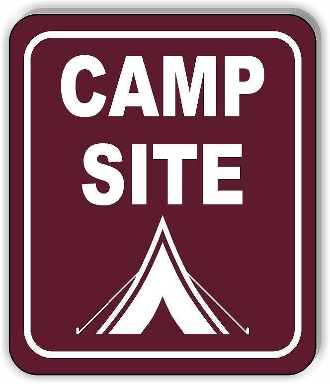 CAMP SITE CAMPING  Metal Aluminum Composite Sign