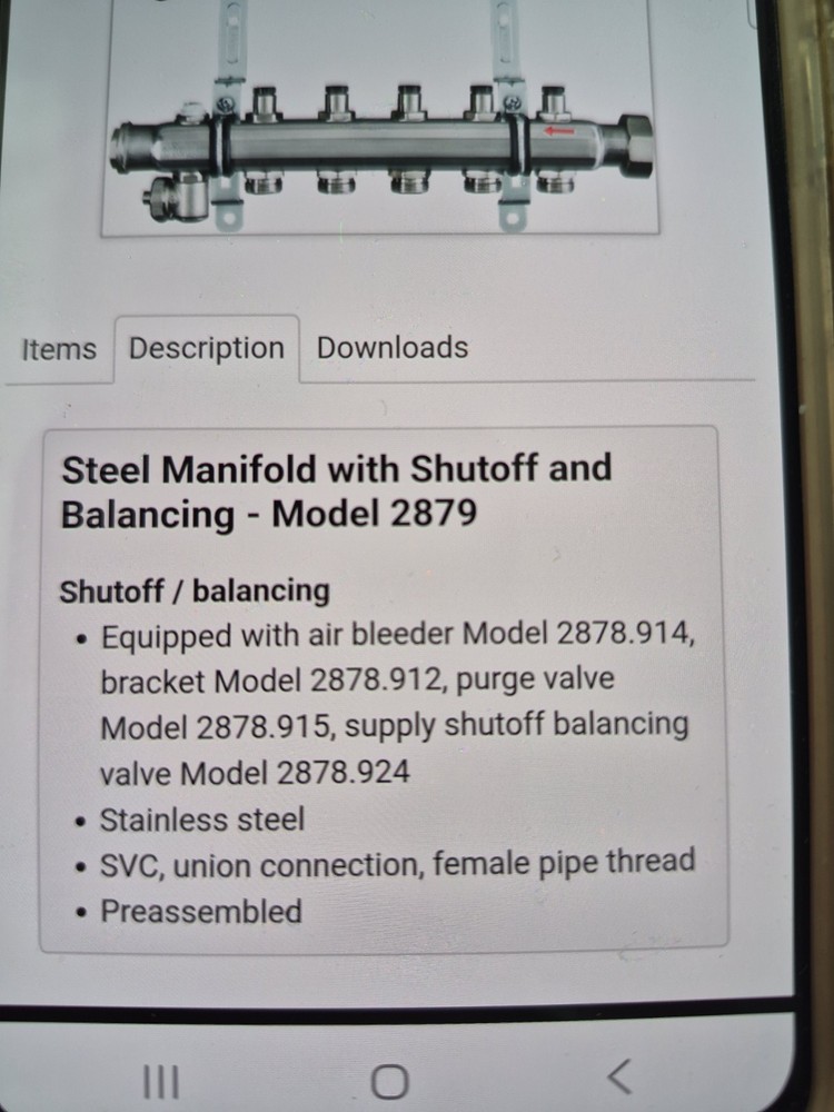 Viega Steel Manifold With Shutoff And Balancing Model 2879