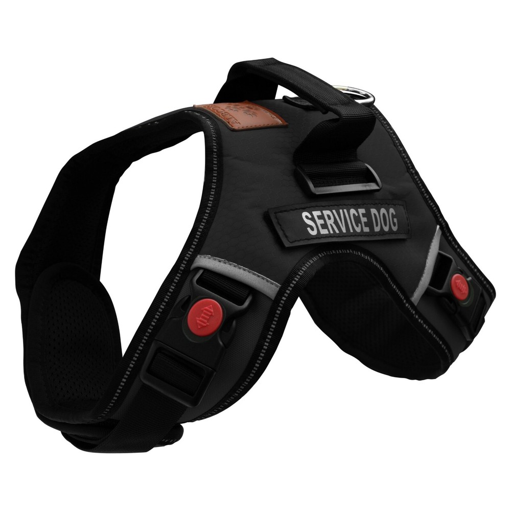 Albcorp Reflective Service Dog Vest Harness, with Hook & Loop Removable Patches