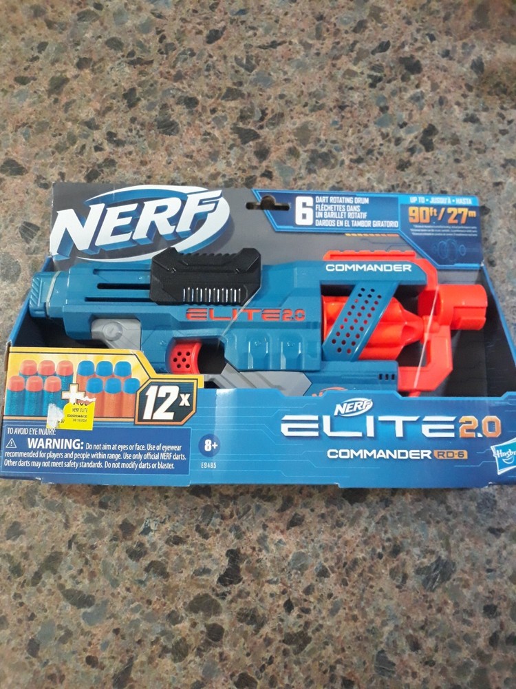 Nerf Elite 2.0 Commander RD-6 Blaster, 6-Dart Rotating