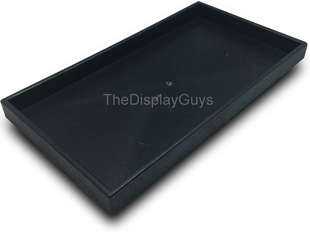 1" Standard Plastic Black Stackable Jewelry Display Tray Ring Earring