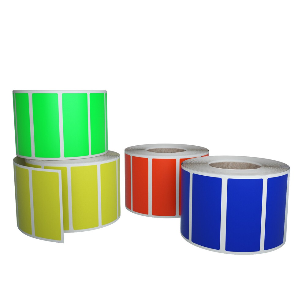 Colored Coding Stickers 1.57 x 0.75 Inch Rectangular Labels in Rolls 500 Pack